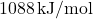 1088\, \text{kJ/mol}