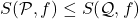 S(\mathcal P,f) \leq S(\mathcal Q,f)