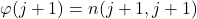 \varphi(j+1)=n(j+1,j+1)