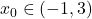 x_0 \in (-1,3)