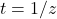 t=1/z