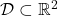 \mathcal D \subset \mathbb R^2