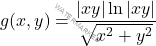 \[g(x,y)=\dfrac{\left \vert xy \right \vert \ln \left \vert xy \right \vert }{\sqrt{x^2+y^2}}\]