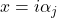 x=i\alpha_j
