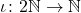 \iota \colon 2\mathbb{N}\to \mathbb{N}