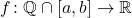 f \colon \mathbb{Q} \cap [a,b] \to \mathbb{R}