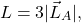 \begin{equation*} 	L=3|\vec{L}_A|, \end{equation*}