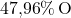 \text{47,96}\%\,\text{O}