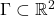 \Gamma \subset \mathbb R^2