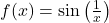 f(x)= \sin \left ( \frac{1}{x} \right )