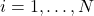 i=1,\dots, N