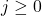 j \ge 0