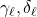 \gamma_\ell, \delta_\ell