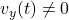 v_y(t)\neq 0