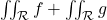 \iint_\mathcal R f + \iint_\mathcal R g