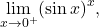 \begin{equation*} \lim_{x \to 0^+} (\sin x)^x, \end{equation*}