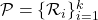 \mathcal P= \{\mathcal R_i\}_{i=1}^k