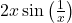 2x \sin\left(\frac{1}{x}\right)