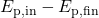 E_{\text{p,in}}-E_{\text{p,fin}}