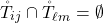 \begin{equation*} \mathring T_{ij} \cap \mathring T_{\ell m} = \emptyset \end{equation*}