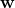 \mathbf w