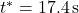 t^*=17.4\,\textnormal{s}