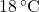 18\, ^\circ\text{C}