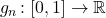 g_n \colon [0,1] \to \mathbb{R}