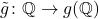 \tilde{g} \colon \mathbb{Q} \to g(\mathbb{Q})