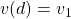 v(d)=v_1
