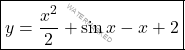 \[\boxed{y=\dfrac{x^2}{2}+\sin x - x + 2}\]