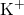 \text{K}^+