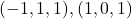 (-1,1,1), (1,0,1)