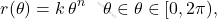 \[ r(\theta) = k\,\theta^n\quad \theta \in \theta \in [0,2\pi), \]