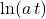 \ln(a\,t)