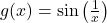 g(x)=\sin \left (\frac{1}{x} \right )