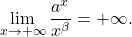 \begin{equation*} \lim_{x \to +\infty} \frac{a^x}{x^\beta} = +\infty. \end{equation*}