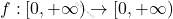 f: [0, +\infty) \to [0, +\infty)