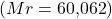 (Mr = \text{60,062})