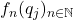 f_n(q_j)_{n \in \mathbb{N}}