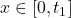 x \in [0, t_1]