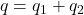 q=q_1+q_2