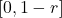 [0, 1-r]