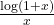 \frac{\log(1+x)}{x}