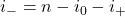 i_-=n-i_0-i_+