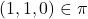 (1,1,0)\in\pi