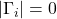 |\Gamma_i|=0