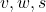 v,w,s