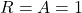 R=\rank A=1
