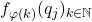 f_{\varphi(k)}(q_j)_{k \in \mathbb{N}}